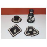 Wedgwood black jasperware budvase, low