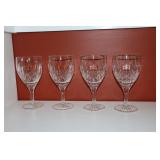 4 Stuart crystal wine glasses 'Glencoe'