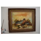 Old farm house picture on canvas 32' x 28'