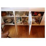 Base cabinet lot - silverplate, marble cutting