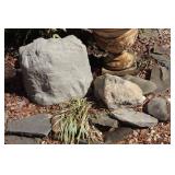 Pair of faux hide away rocks