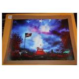 MC Artwork patriotic screen print on canvas by