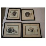 4 Framed Mastiff prints signed S. Hunter (2) 13