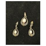 Sterling silver pendant with matching