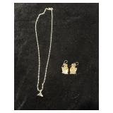 Sterling silver A Frame/tunnel pendant for