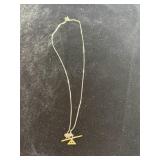 Necklace marked 925 Italy with a dog on a