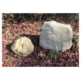 2 faux hide away rocks
