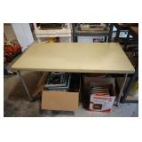 Folding table 48' x 24' x 28' H (contents on top