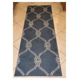 Blue accent runner rug 82' x 26'