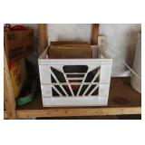 Milk crate and old records
