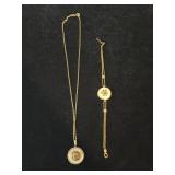 Sweetheart bracelet and necklace with U.S. seal on