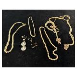 Pearl style and other costume necklaces and
