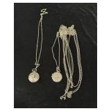 2 Costume jewelery necklaces with lockets