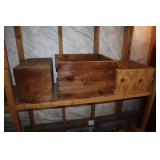 Lot - NCA 1955 shipping crate and 2 plywood