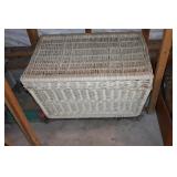Wicker storage trunk