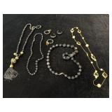 Costume jewelry necklace and earrings