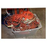 Tote lot - extension cords and wire