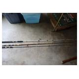 Lot 3 fishing poles - Shakespeare Tiger spinning,