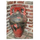 28' tall floor vase with bird design
