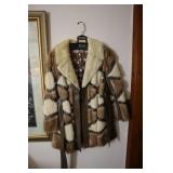 Oleg Cassini 'Diane Furs' fur and leather coat