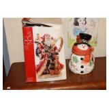 Studio Nova Woodland Holly Santa Pitcher 13.5'
