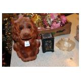 Lot of 3 banks - Flocked Rusty the Cocker spaniel