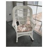 Wicker style rocking chair and chair, wicker