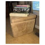 Ottoman with lift top for storage, Book collection