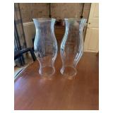 2 Hurricane globes, collection of misc cups