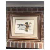 Richard Sloan framed print of swimming mallards