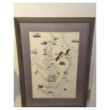 Framed Myrna McGrath print of the Delmarva