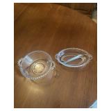Candlewick oval divided dish 8.25 and handled