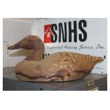 Hand carved wood duck decoy