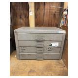 Adrian Steel 4 drawer parts cabinet