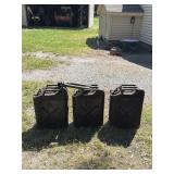 3 US Military gasoline tanks - 2 have nozzles