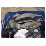 Tote lot plastic decoys - 2 marked Green Head, 2