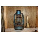 Brass bell and Dietz lantern