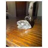 Swarovski crystal swan figurine