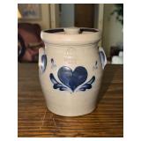 Rowe Pottery Works 1992 crock with lid