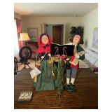 2 Byers Choice caroler figurines