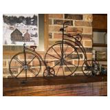 2 Metal decorative high wheel