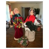 2 Byers Choice caroler figurines