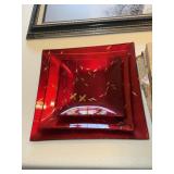Imani International red serving dishes,