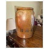 I. B. & Co stoneware pottery crock (old