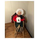 Byers Choice grandmother in a sleigh