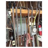 Lot of crowbars and fan belts