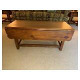 Pine drop leaf coffee table handcrafted