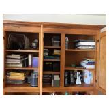 Contents of top hutch - portable phones,