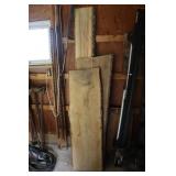 3 sections of live edge wood  1 7ft long and 2 5