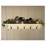 Shelf and contents - birds and birdhouse, metal